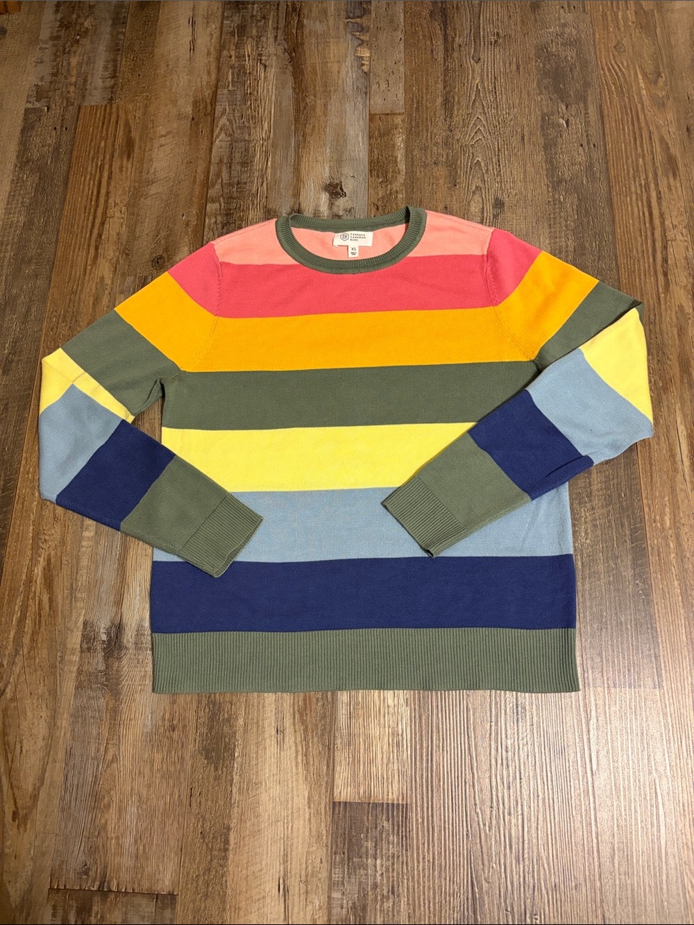 Candace Cameron Bure Striped Sweater Size XS